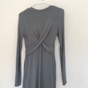 Topshop Criss-Cross Long Sleeve Dress